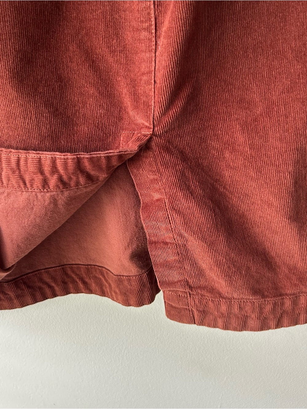 Pact Organic Cotton Modest Midi A-line Corduroy Skirt Rust Orange L - Picture 9 of 12